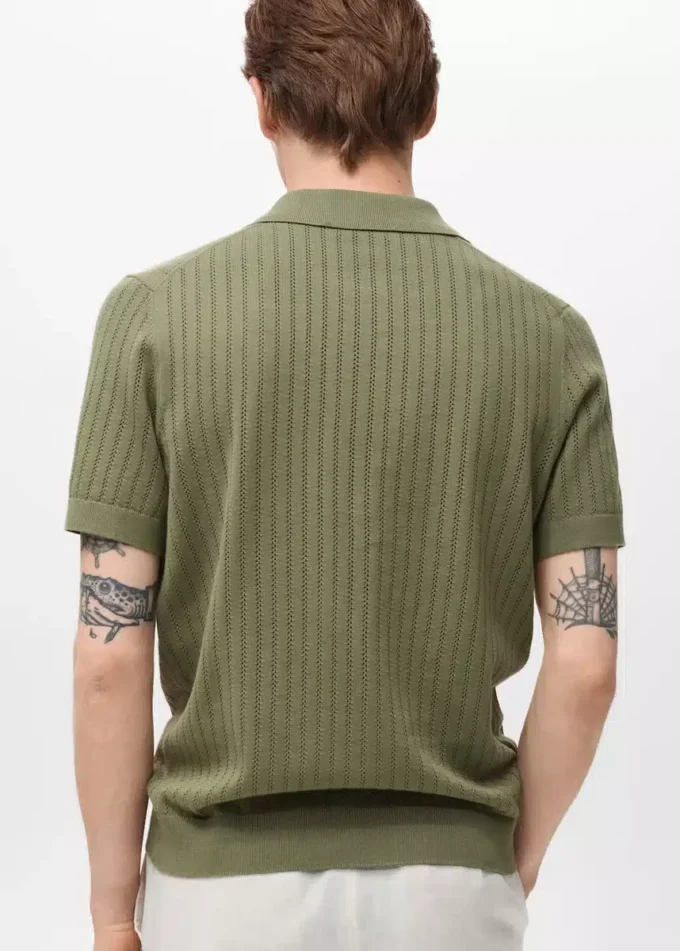 Blouse en coton avec détails en dentelle