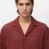 Blouse en coton avec détails en dentelle