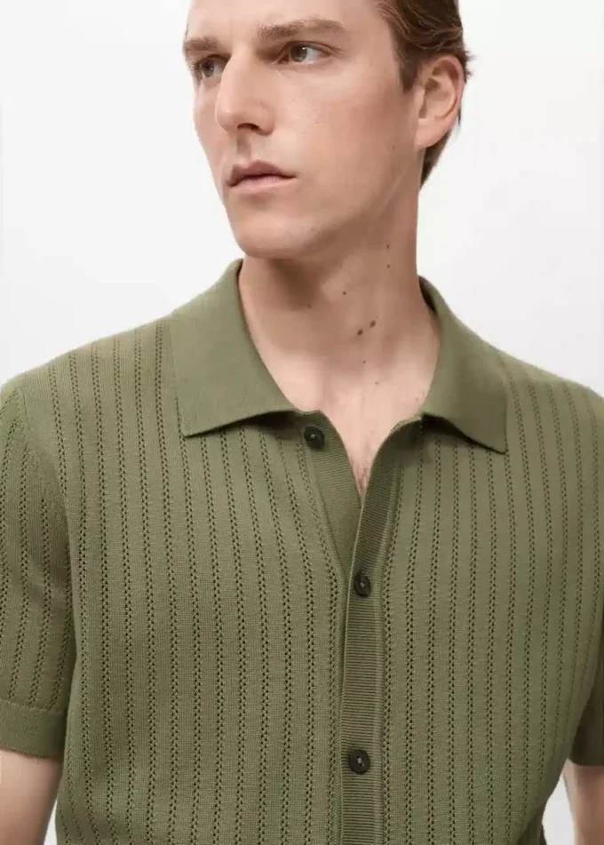 Blouse en coton avec détails en dentelle