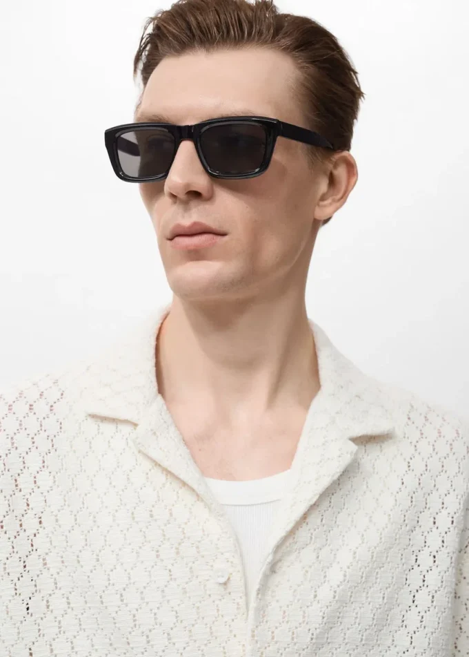Blouse en coton avec détails en dentelle