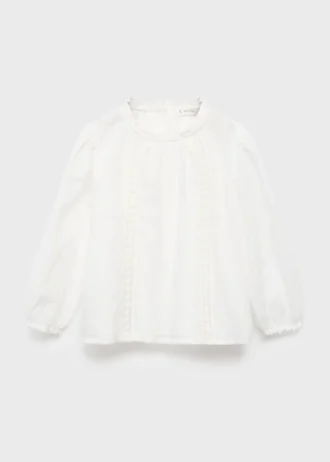 Blouse en coton brodé