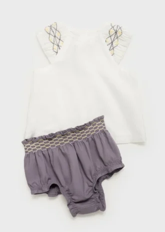 Blouse en coton brodé
