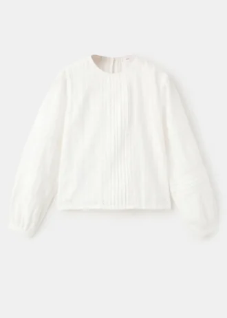 Blouse en coton brodé