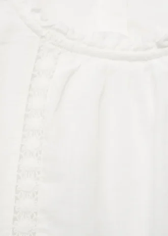 Blouse en coton brodé