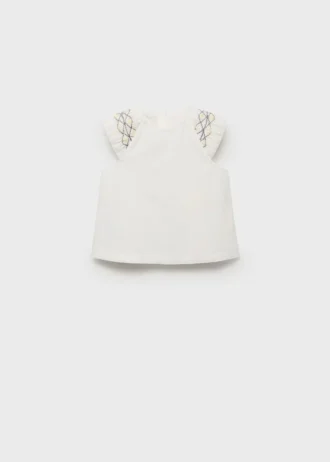 Blouse en coton brodé