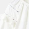 Blouse en coton brodé