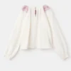 Blouse en coton brodé
