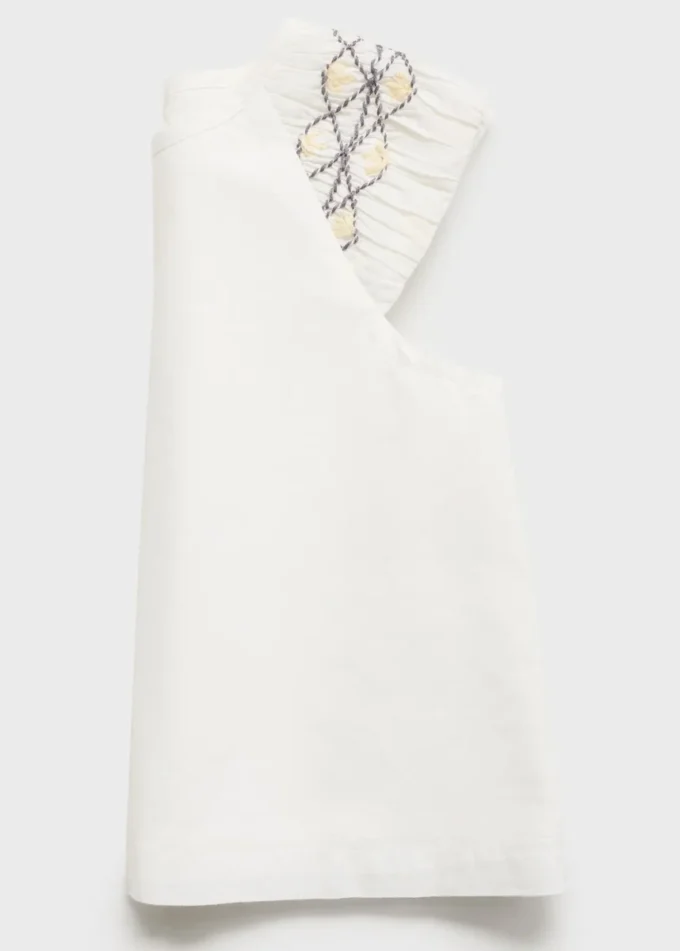 Blouse en coton brodé