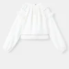 Blouse en coton brodé