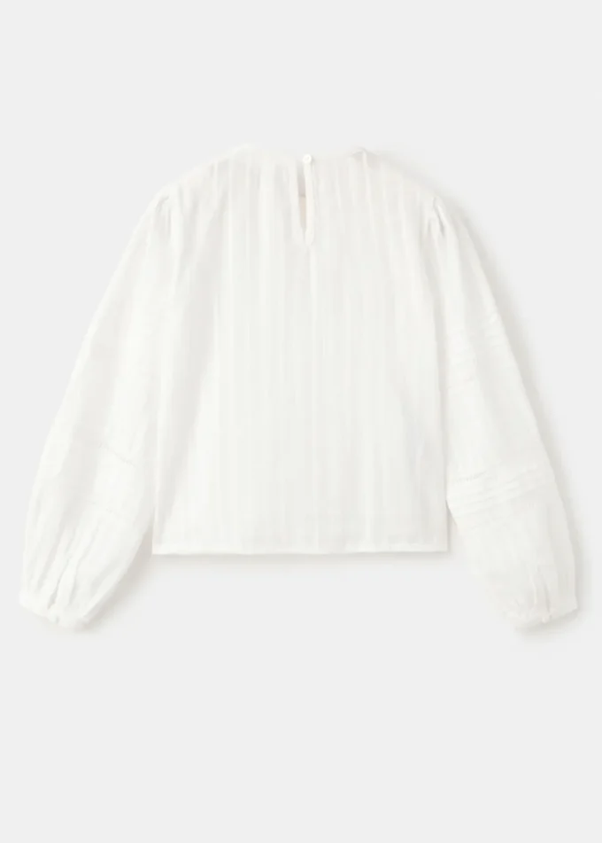 Blouse en coton brodé