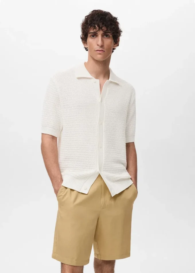 Blouse en coton et dentelle