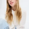 Blouse en coton et dentelle