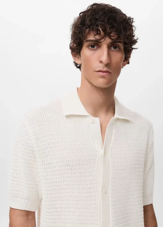 Blouse en coton et dentelle
