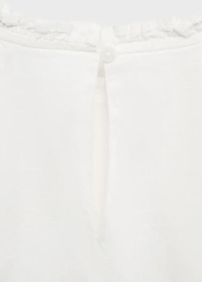 Blouse en coton et dentelle