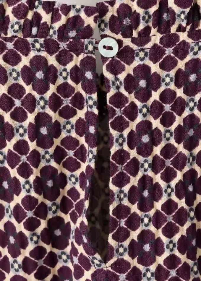 Blouse en coton à fleurs
