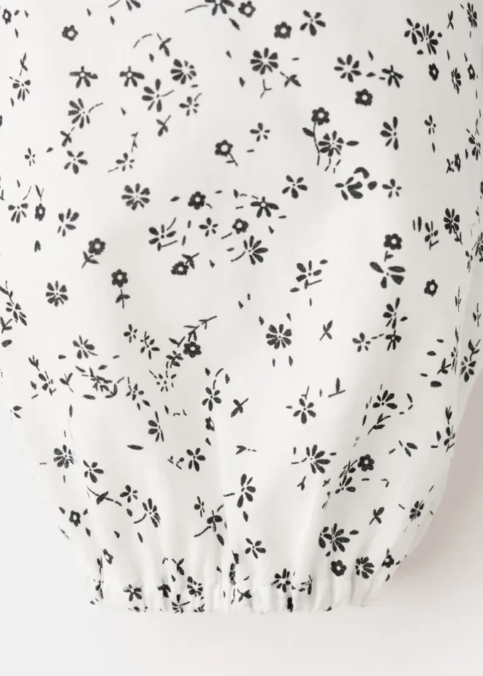 Blouse en coton à fleurs