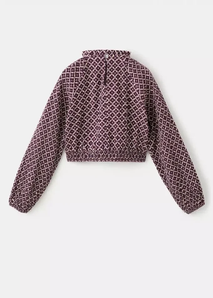 Blouse en coton à fleurs