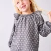 Blouse en coton à imprimé ethnique