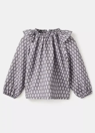 Blouse en coton à imprimé ethnique