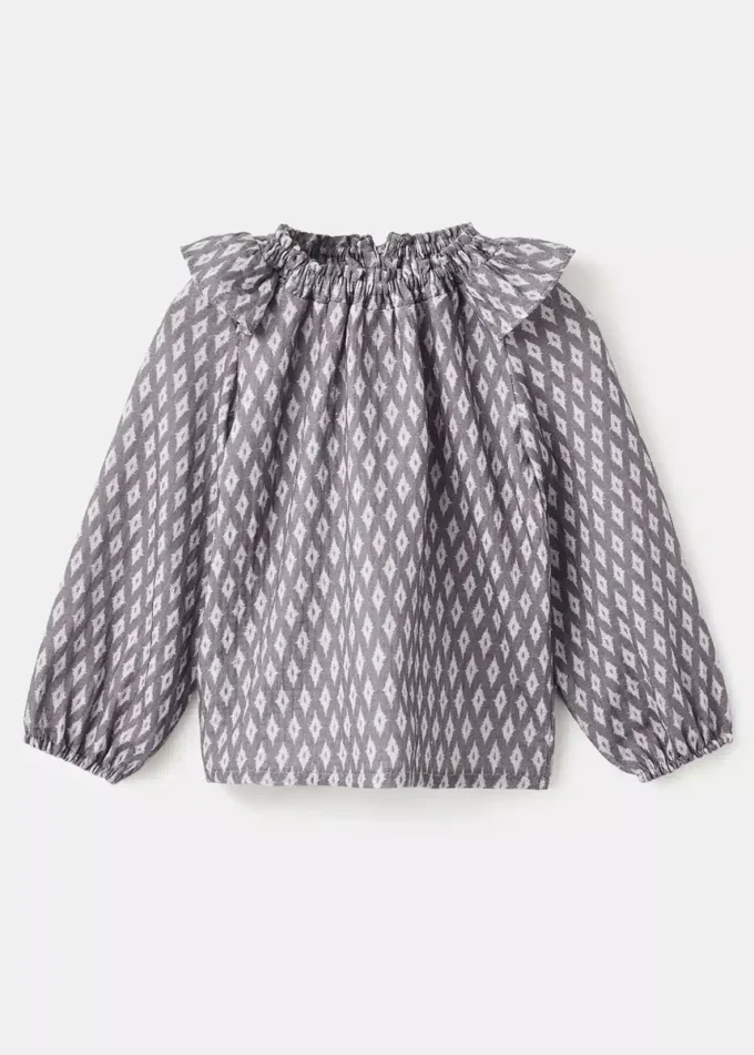 Blouse en coton à imprimé ethnique