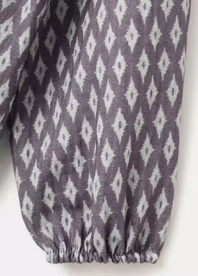 Blouse en coton à imprimé ethnique