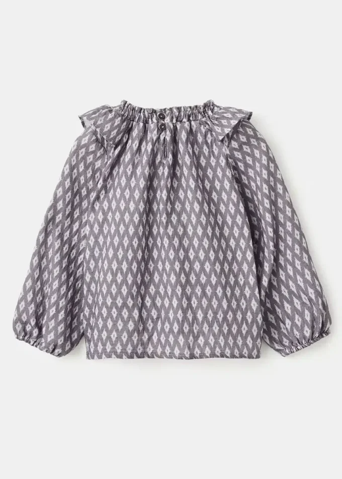 Blouse en coton à imprimé ethnique