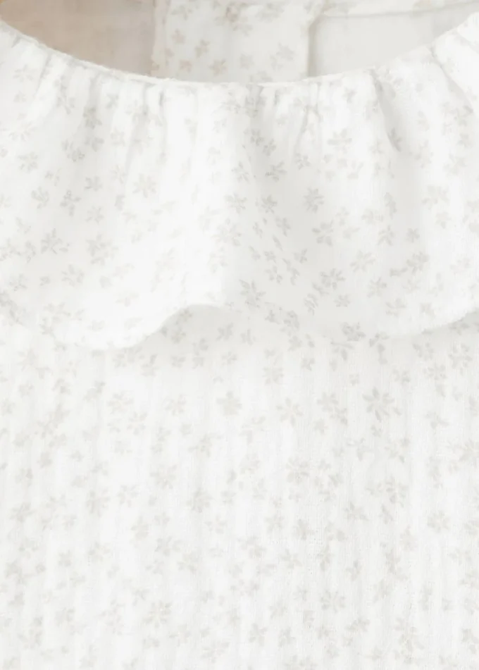 Blouse en coton à imprimé floral