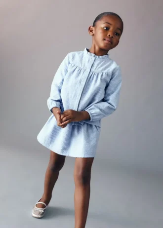 Blouse en coton rayé