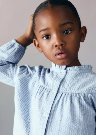 Blouse en coton rayé