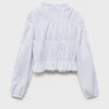 Blouse en coton rayé