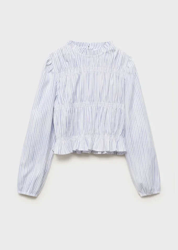 Blouse en coton rayé