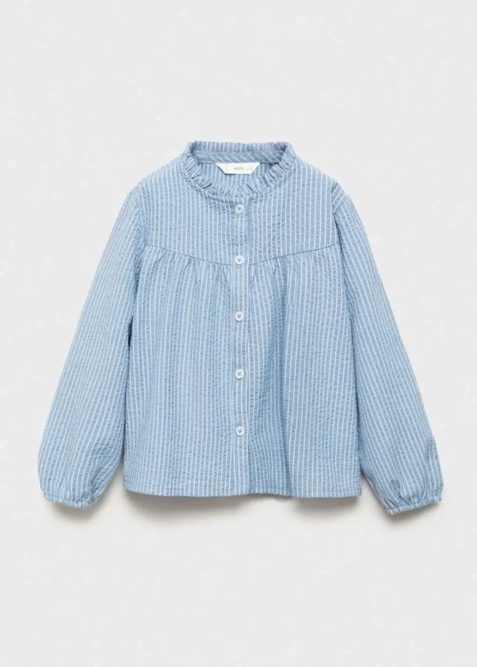 Blouse en coton rayé
