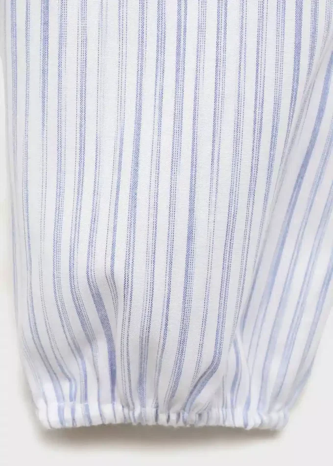 Blouse en coton rayé