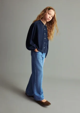 Blouse en coton à volants