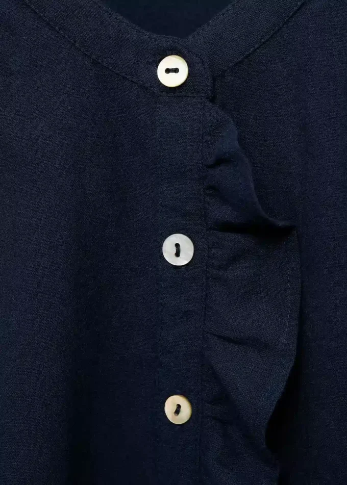 Blouse en coton à volants