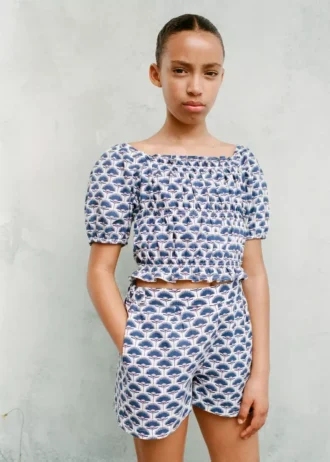 Blouse en lin imprimée