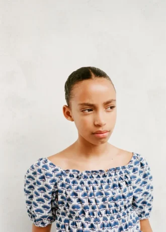 Blouse en lin imprimée