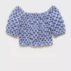 Blouse en lin imprimée