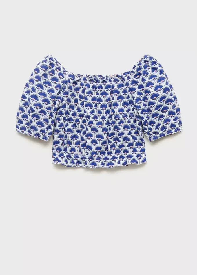 Blouse en lin imprimée