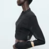 Blouse en lyocell avec boutons à bascule