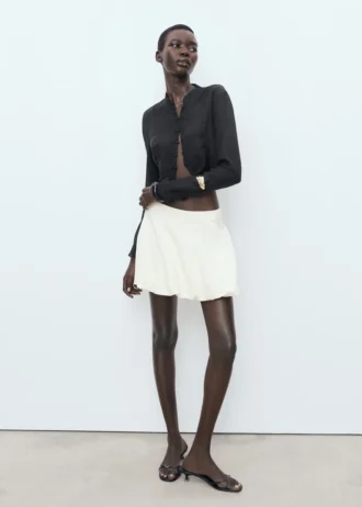 Blouse en lyocell avec boutons à bascule