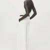 Blouse en satin avec encolure drapée