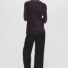 Blouse en satin avec encolure drapée