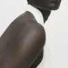Blouse en satin avec encolure drapée