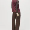 Blouse en satin à col montant
