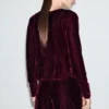 Blouse en velours avec nœuds