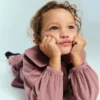 Blouse en velours côtelé avec col bébé