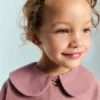 Blouse en velours côtelé avec col bébé
