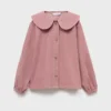 Blouse en velours côtelé avec col bébé