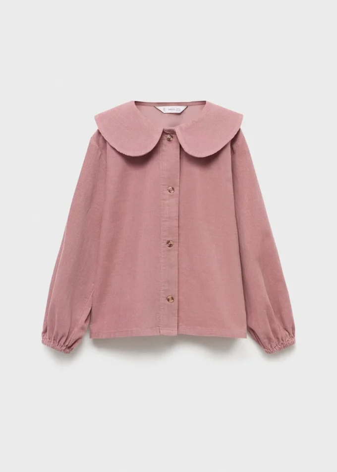 Blouse en velours côtelé avec col bébé